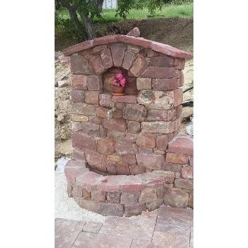 Balatoni vörös, roppantott vágott mediterrán kő