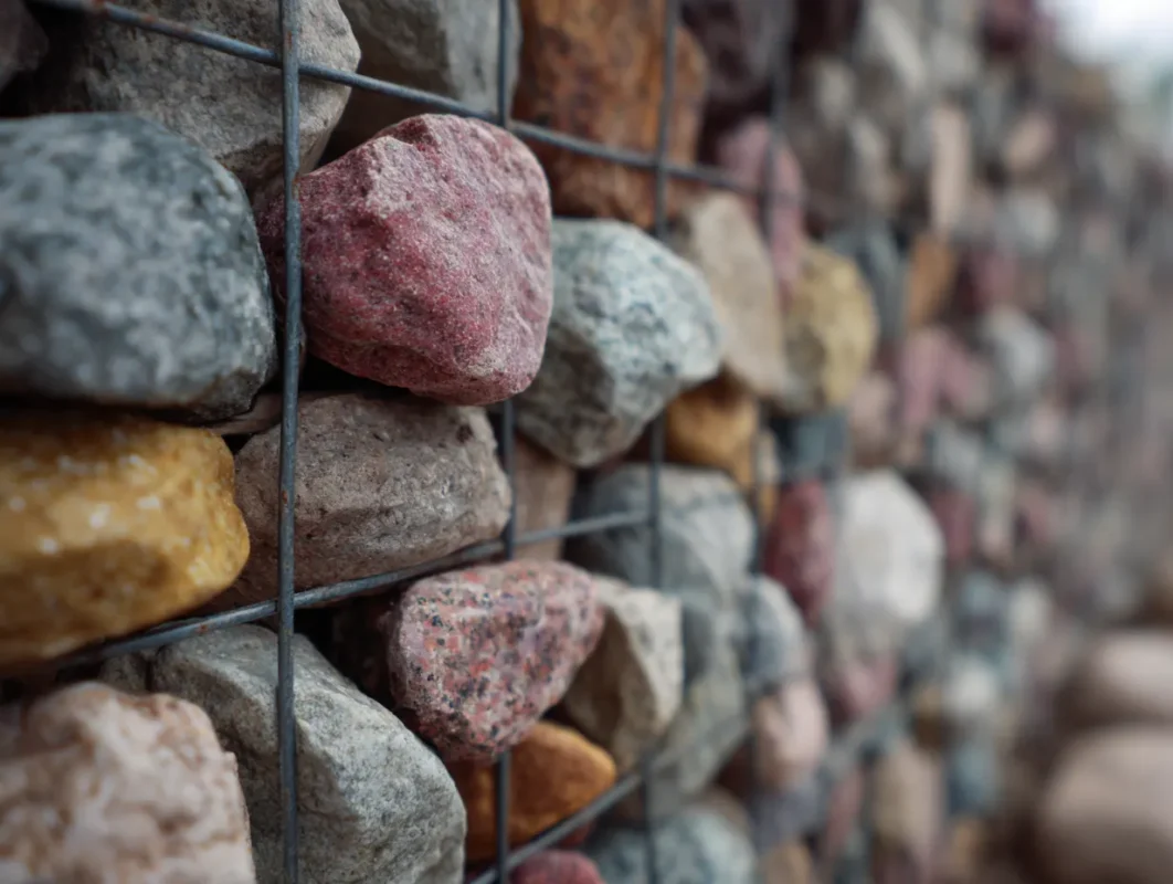 Gabion kő kerítéshez