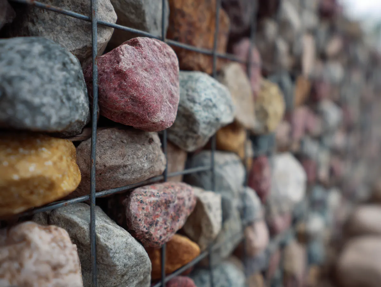 Gabion kő kerítéshez